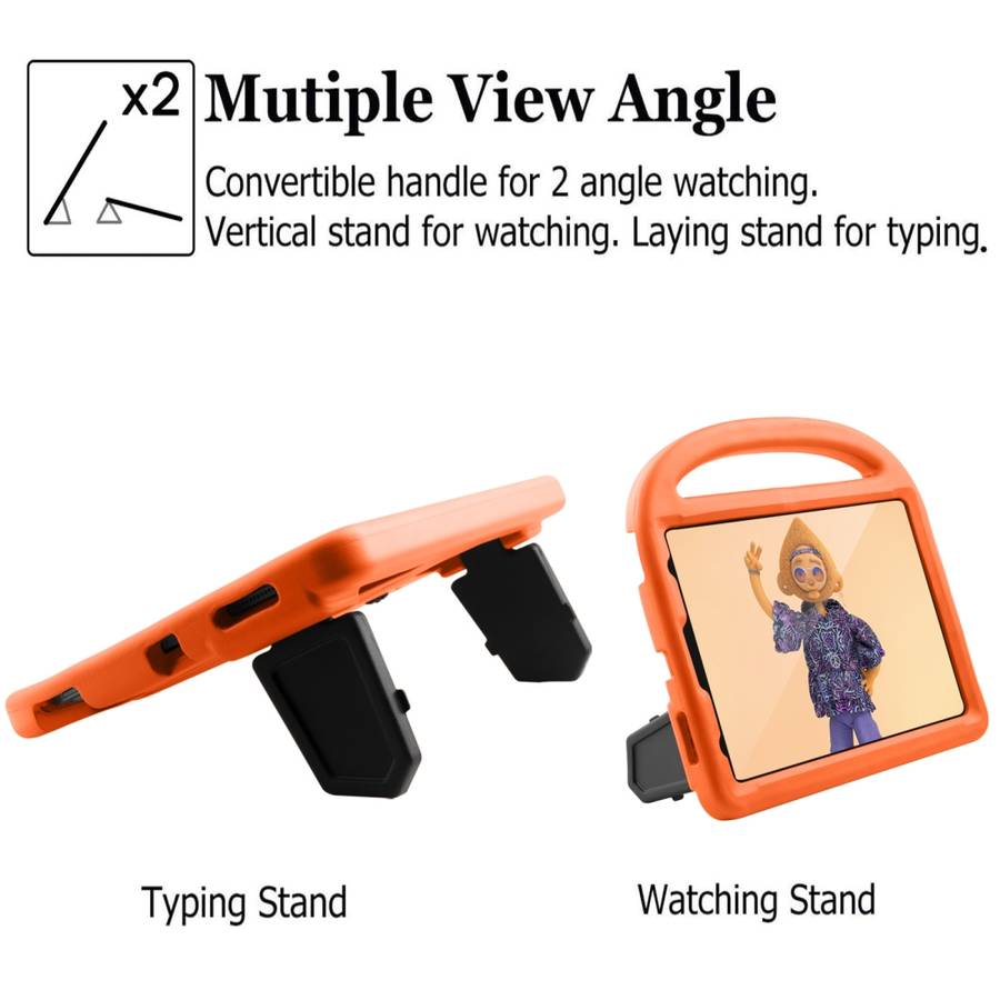 For iPad Pro 11 (2020) Sparrow Style EVA Children's flat Plate Fall Protection Tablet Case(Orange)