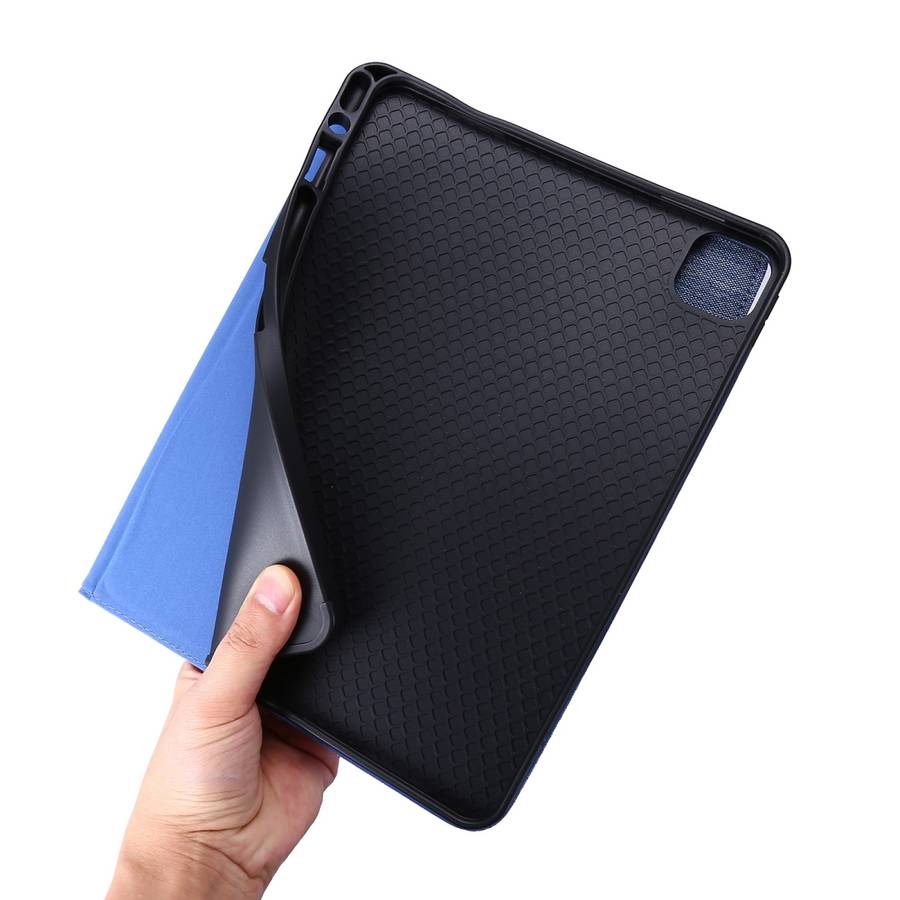 For iPad Pro 11(2020) Horizontal Flip TPU + Fabric PU Leather Protective Tablet Ca ... (Deep Blue)