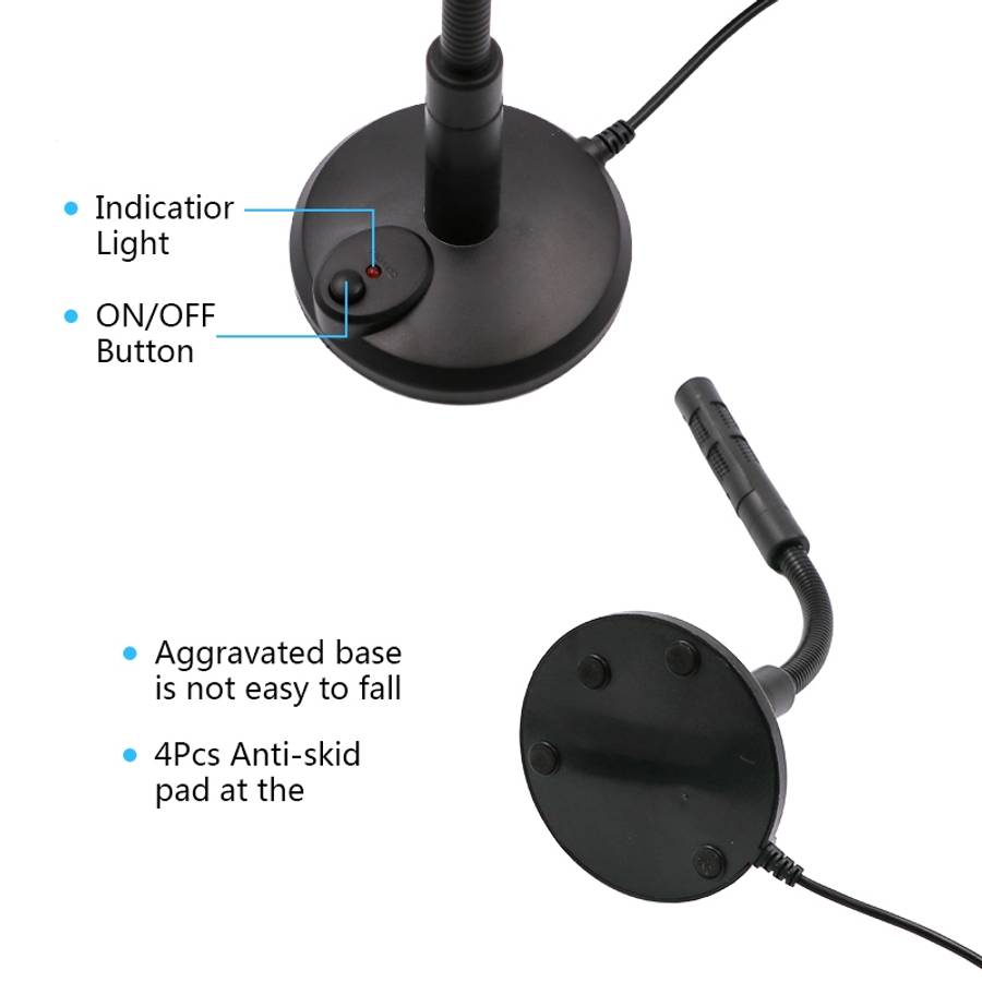 Mini Microphone Micro Voice Changer USB Gaming Condenser Microphone for Computer