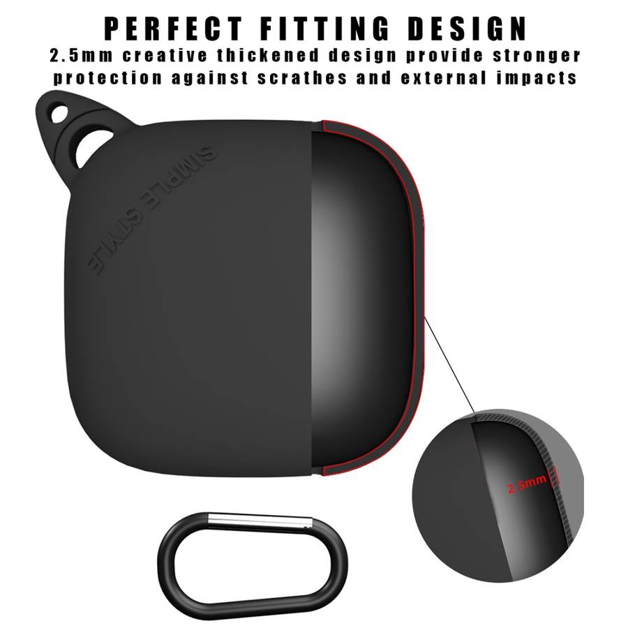 For Apple Beats Powerbeats Pro Bluetooth Headset Drop-roof Dust-proof Silicone Protect ... (Black)