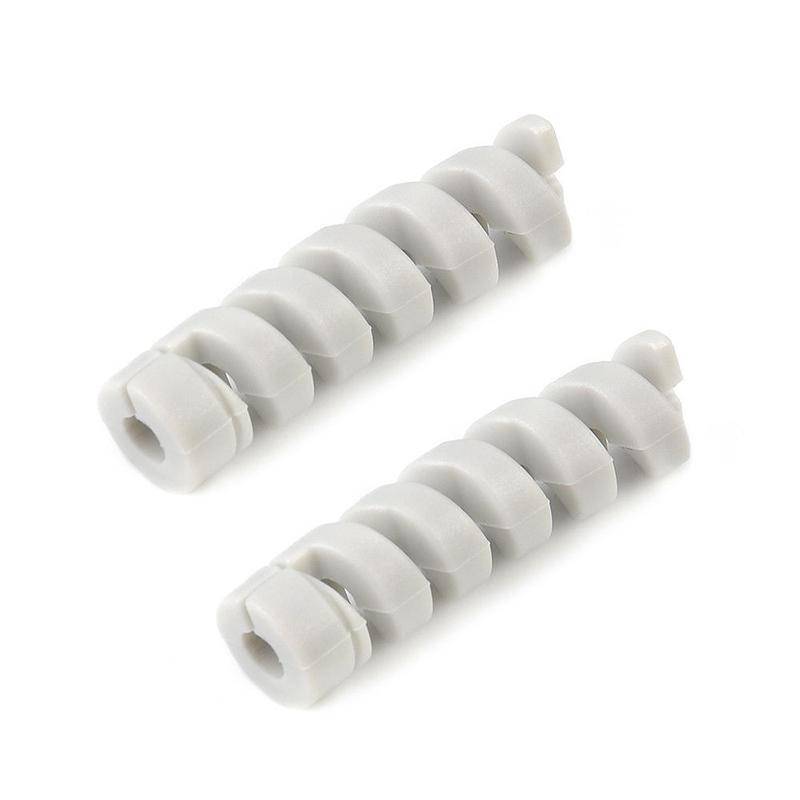 4pcs Spiral Style Silicone Data Cable Protective Cover Anti-wire Break Winder(Black)