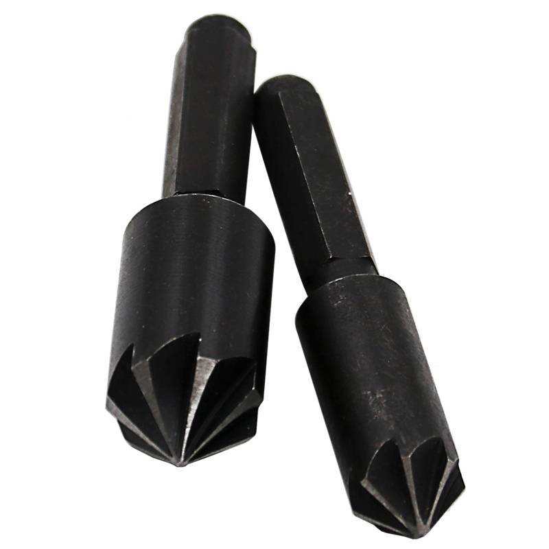 10 mm 13 mm Woodworking Hole Drilling Positioning Board 1/4 Hex Handle Seven-blade Chamfering Knife