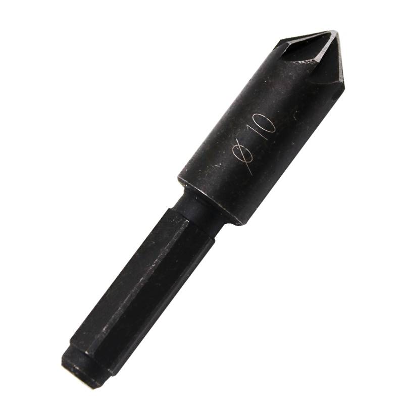 10 mm 13 mm Woodworking Hole Drilling Positioning Board 1/4 Hex Handle Seven-blade Chamfering Knife