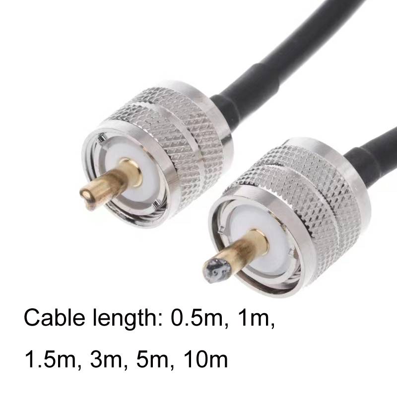 UHF Male To UHF Male RG58 Coaxial Adapter Cable, Cable Length:1m