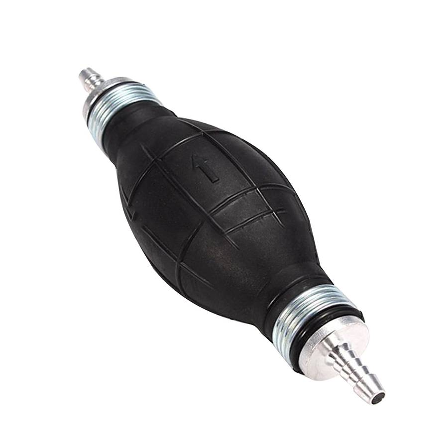 Universal Car Boat Motor Motorcycle Gasoline Pump Spherical Rubber Manual Fuel Pump, Size:12mm(Black