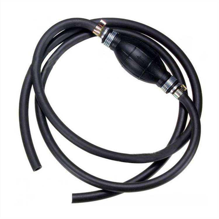 Universal Car Boat Motor Motorcycle Gasoline Pump Spherical Rubber Manual Fuel Pump, Size:12mm(Black