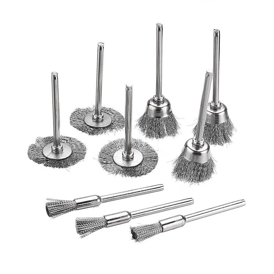 10 PCS Wire Brush Metal Descaling Polishing Brush To Remove Oxide Layer Flat Polishing Brush, Style: