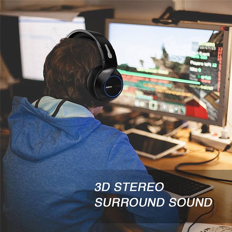 NUBWO N11 Gaming Subwoofer Headphone with Mic, Style:Single 3.5mm(Black and Red)