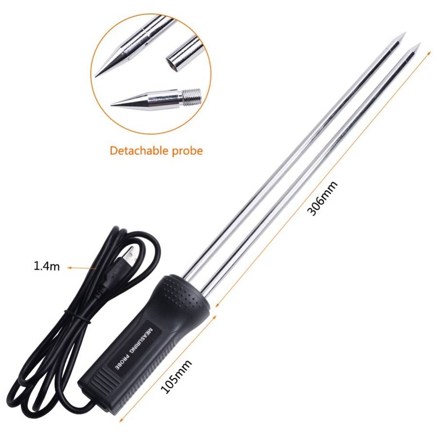 MD7822 Smart Grain Moisture Tester Ultra-Long Probe Digital Moisture Meter