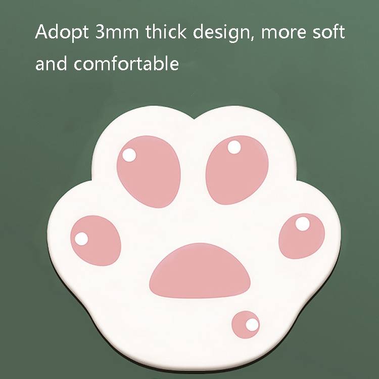 3 PCS XH12 Cats Claw Cute Cartoon Mouse Pad, Size: 280 x 250 x 3mm(White)