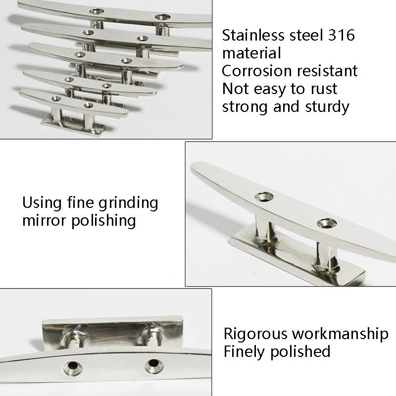 316 Stainless Steel Siamese Mooring Bollard For Marine Boat Yacht, Specification: 5 inch