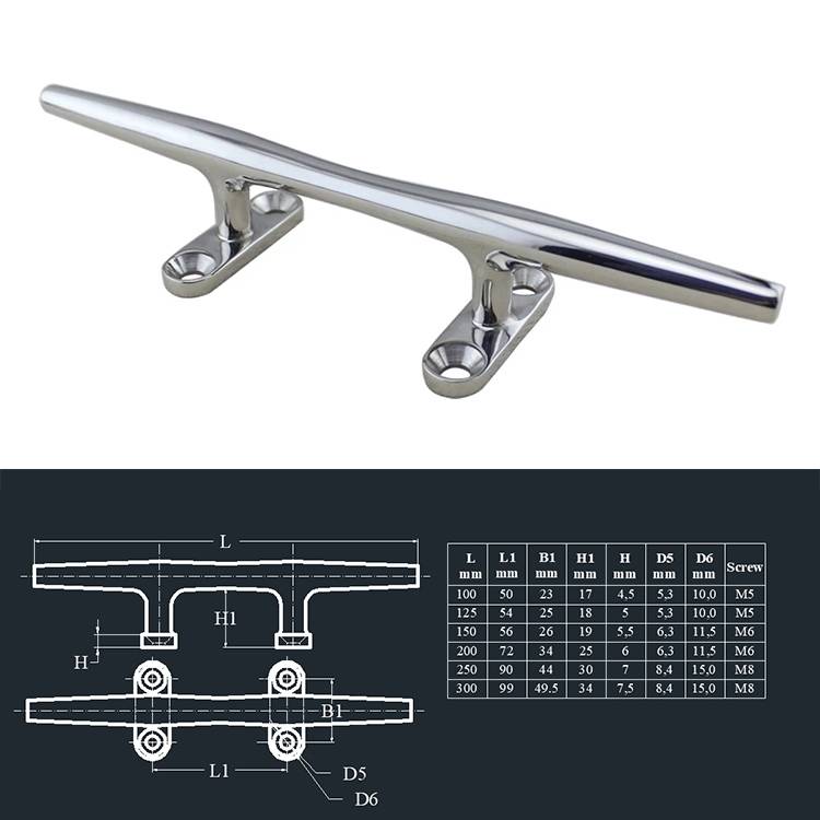 316 Stainless Steel Heavy Round Cable Bolt Yacht Bollard Shofar Pile For Boat, Specification: 250mm
