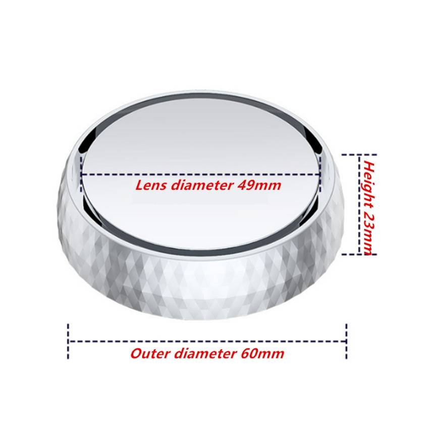Repeated Disassembly Absorbing Car Back Vision Reversing Small Round Mirrors, Color: Silver