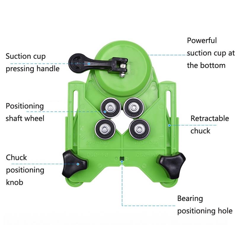 CY-0125 Auxiliary Tool For Glass Tile Suction Cup Opening Locator, Style: Double Handle