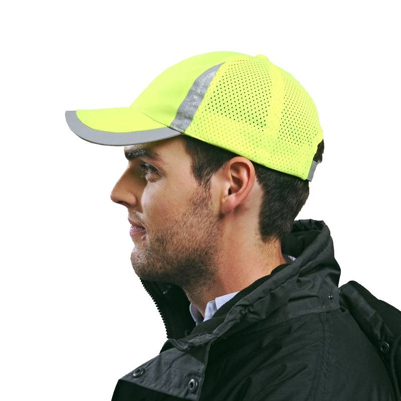 Reflective Safety Baseball Cap Breathable Construction Site Outdoor Construction Mesh Cap, Colour: F