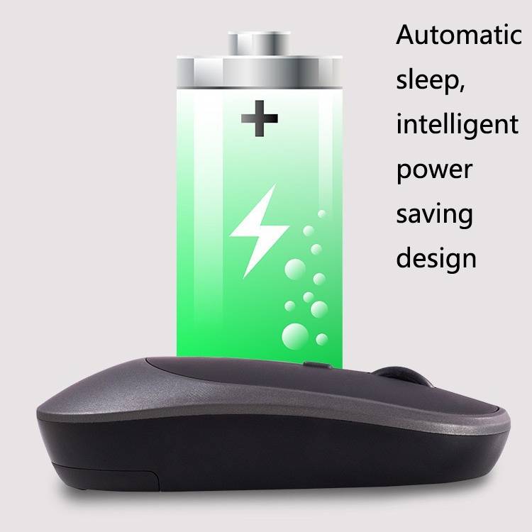 M030 4 Keys 1600DPI Laptop Office Mute Mouse, Style: Wireless (Gray)