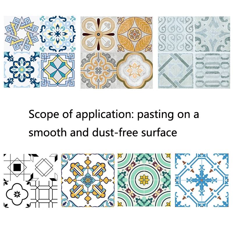 Kitchen Waterproof And Oil-Proof Background Wall Stickers Bathroom Thickened Tiles Self-Adhesive Ti