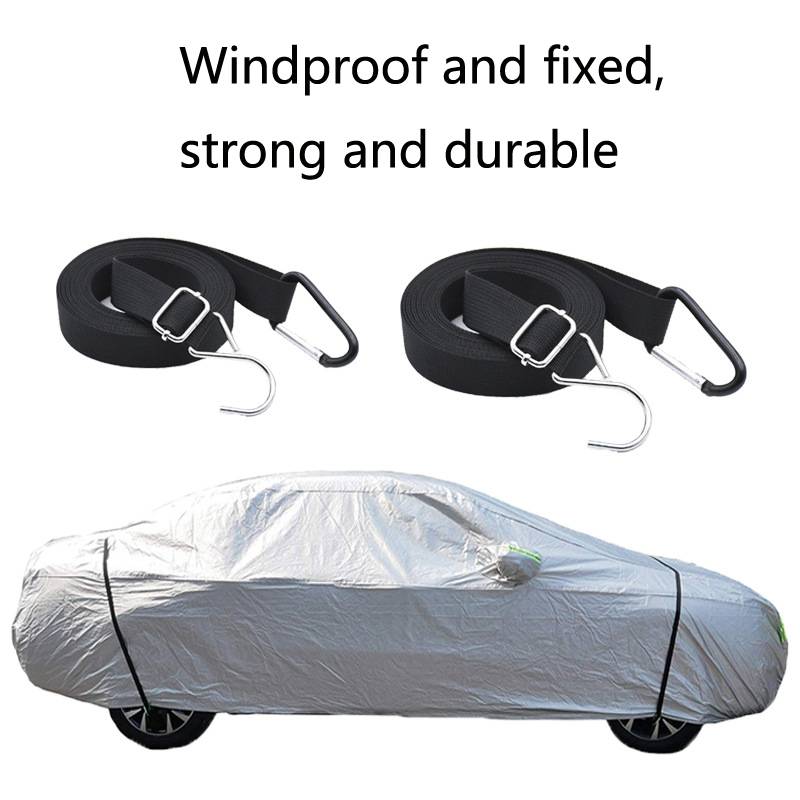 2 PCS / Set Car Jacket Windproof Belt Outer Garment Fixing Rope Anti-Strong Wind Thickening Adjusta