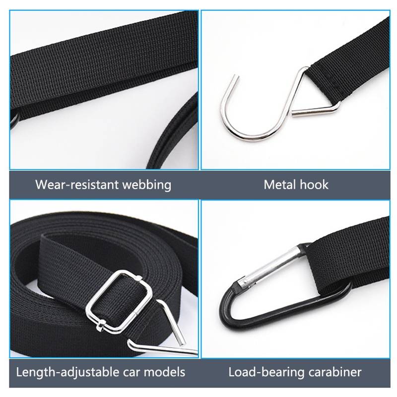 2 PCS / Set Car Jacket Windproof Belt Outer Garment Fixing Rope Anti-Strong Wind Thickening Adjusta