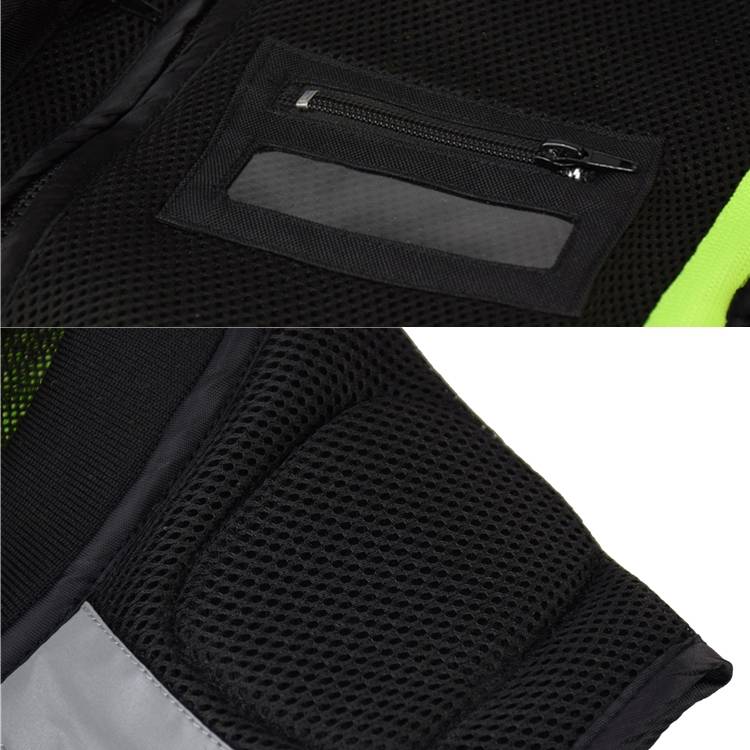 GHOST RACING GR-Y06 Motorcycle Riding Vest Safety Reflective Vest, Size: XL(Black)