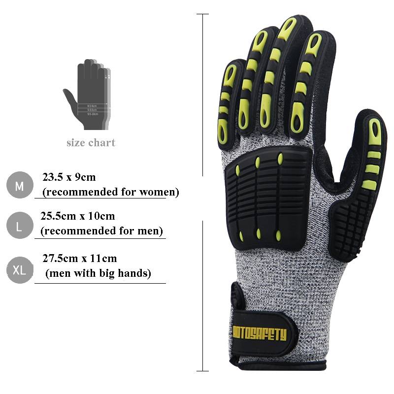 ROTOSAFETY RZT-HFZ20 Shock-Proof Anti-Smashing Anti-Cutting Anti-Collision Gloves TPR Mechanical Mai