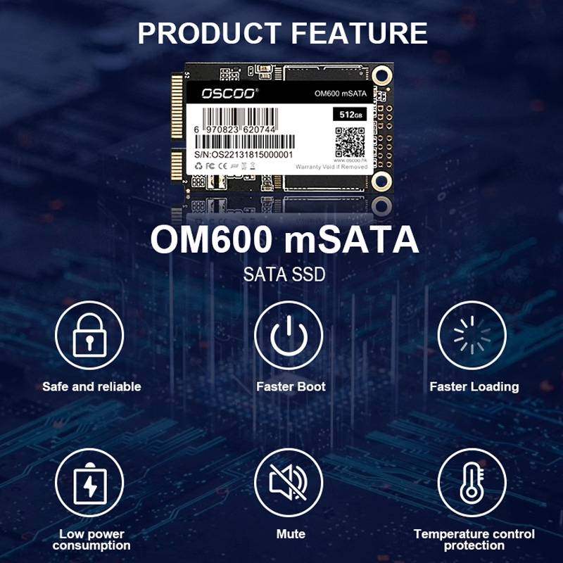 OSCOO OM600 MSATA Computer Solid State Drive, Capacity: 512GB