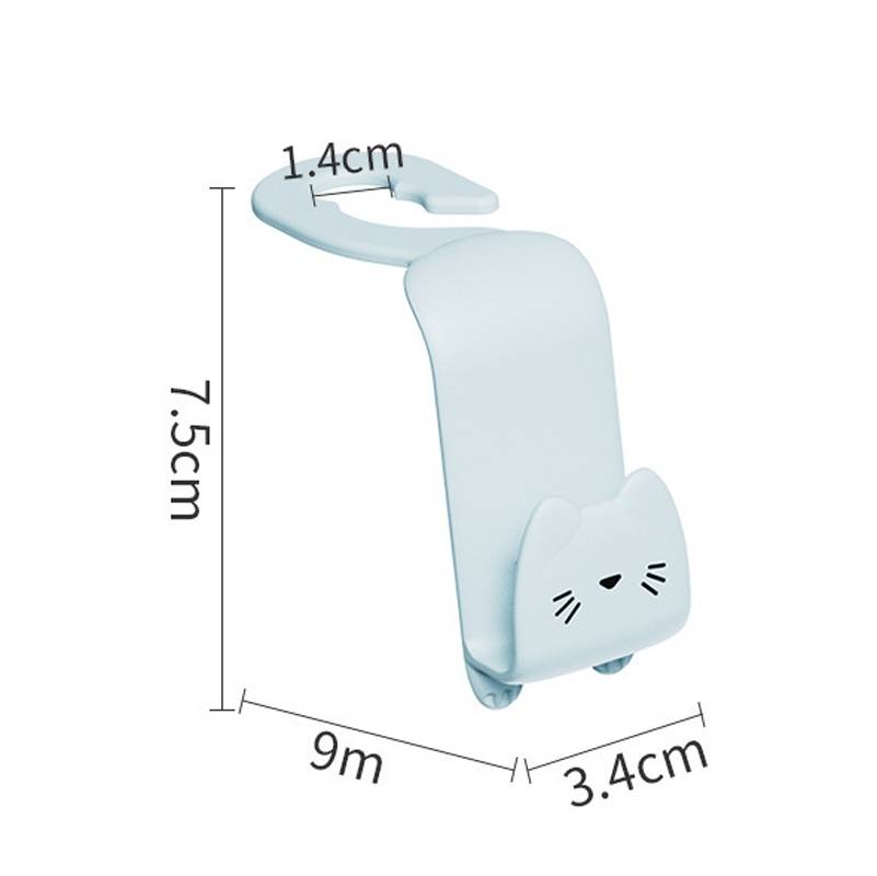 1 Set Cartoon Car Hook Seat Upholstery Hook(Light Pink)