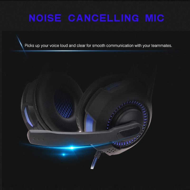 Soyto SY885MV Luminous Gaming Computer Headset For PS4 (Black Red)