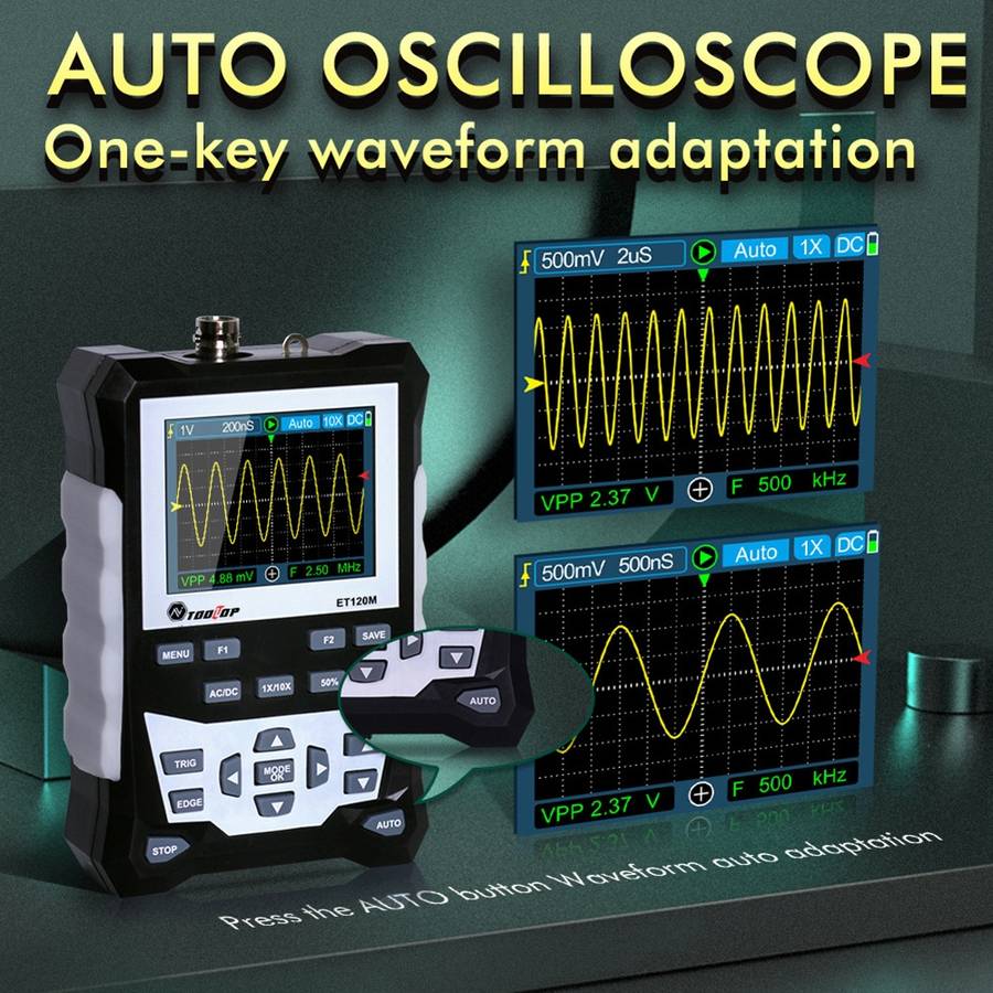 ET120M 120MHz Digital Color Simulation Oscilloscope