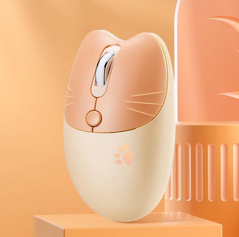 M3 3 Keys Cute Silent Laptop Wireless Mouse, Spec: Bluetooth Wireless Version (Pink)