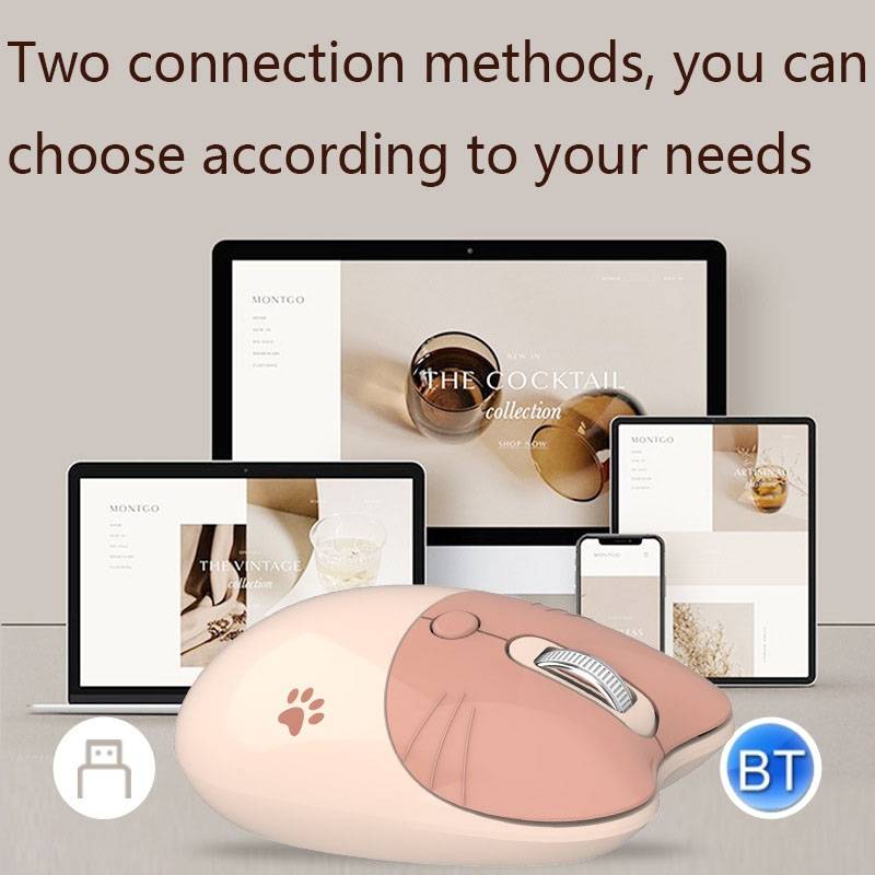M3 3 Keys Cute Silent Laptop Wireless Mouse, Spec: Bluetooth Wireless Version (Green)