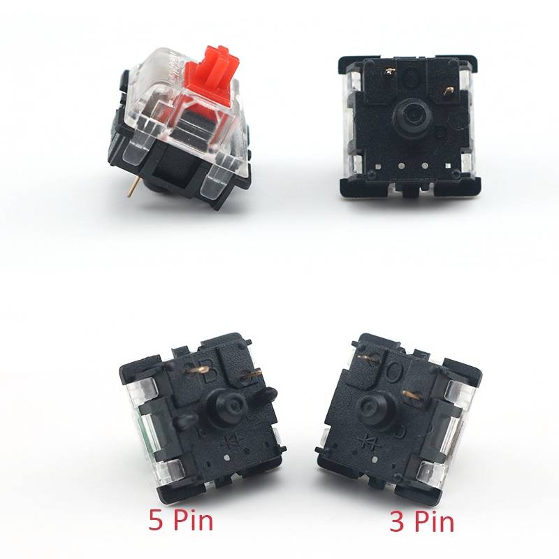 10 PCS Gateron G Shaft Black Bottom Transparent Shaft Cover Axis Switch, Style: G5 Foot (Blue Shaft