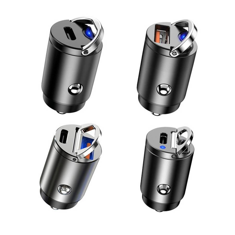 Car Fast Charge One Drag Two Cigarette Conversion Plugs, Model: PD+QC(Tarnish)