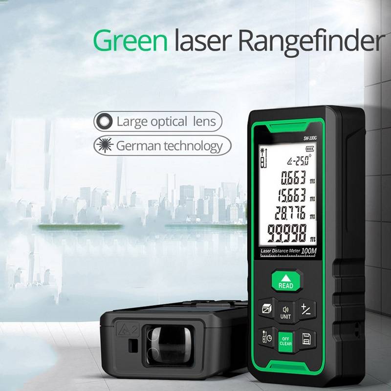 SNDWAY SW100G High-precision Indoor and Outdoor Green Laser Rangefinder, Distance: 100m