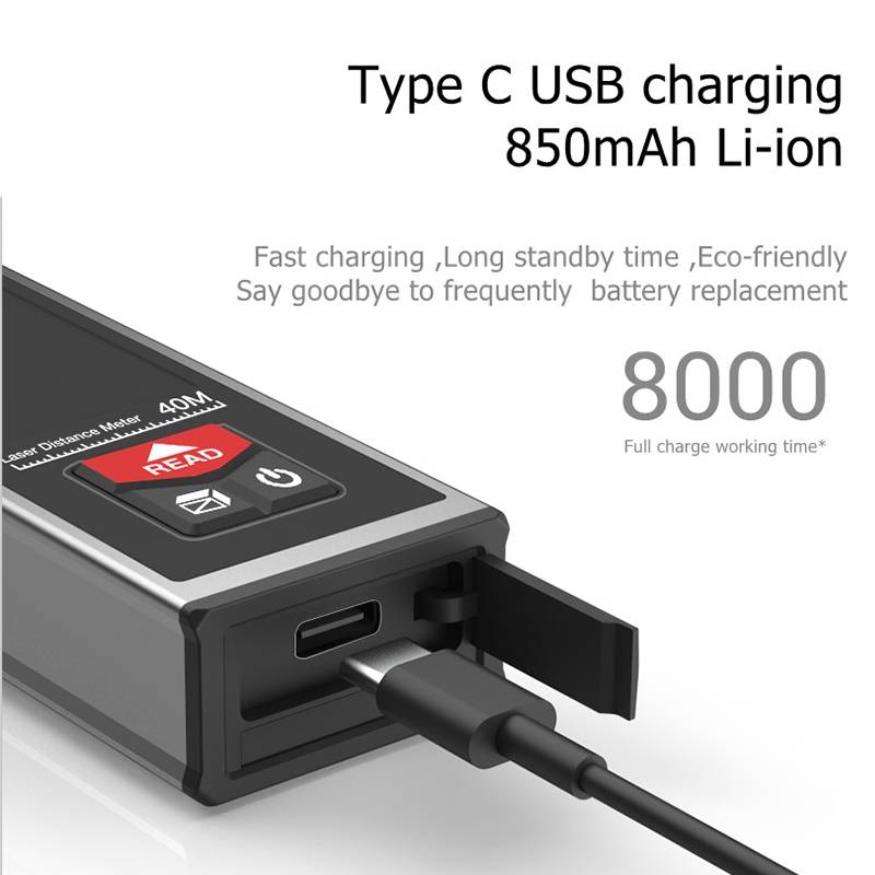SNDWAY SW-BT50 Laser Rangefinder Infrared Measuring Ruler, Style: 50m Bluetooth Version
