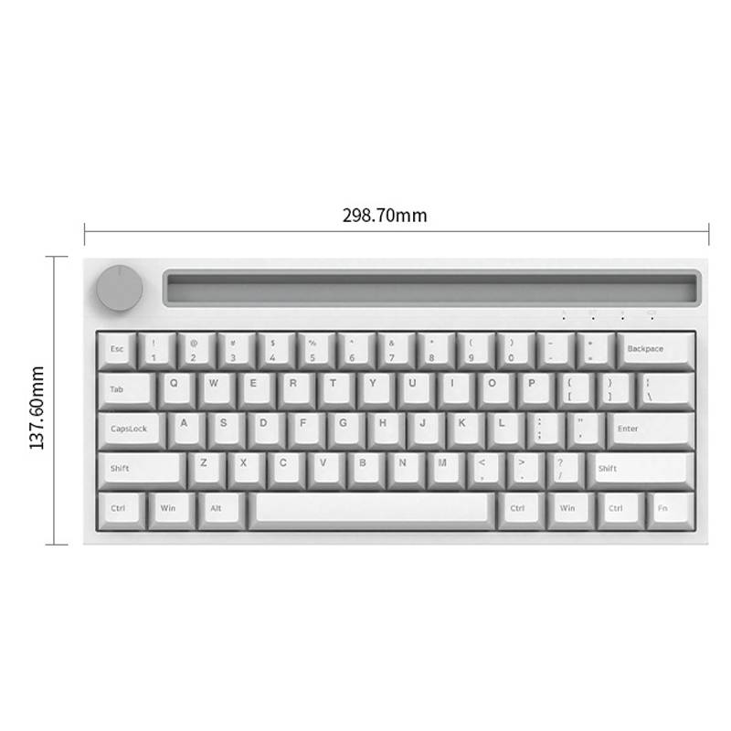 Ajazz K620T 62 Keys Bluetooth Wireless Dual Mode Mechanical Keyboard, Style: Pink Shaft (White)