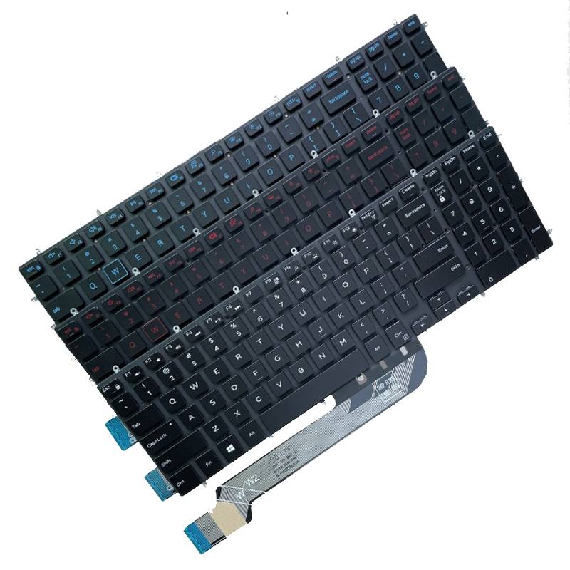 US Version Keyboard For Dell Inspiron 15-7566 5567 7567 5565 5570 7577 P65F(Red with Backlight)