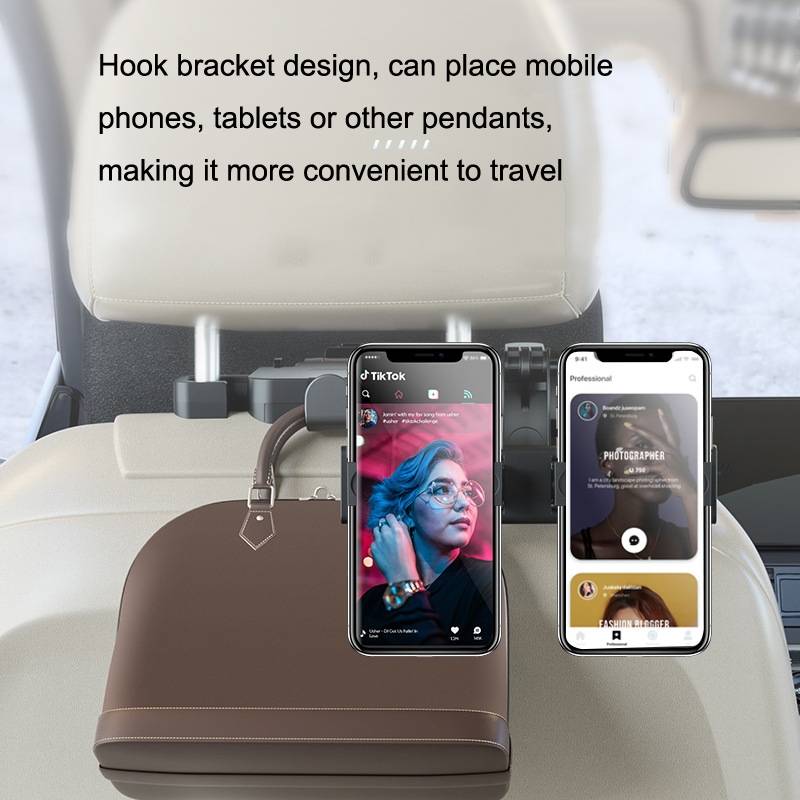 A09 Car Seat Headrest Memory Foam Comfortable Neck Pillow, Style: With Stand  (Coffee)