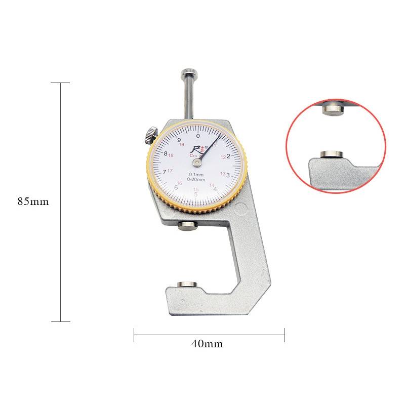 CHIXI Handheld Thickness Gauge Paper Thickness Gauge, Specification: Mid-range 0-20mm Flat Head