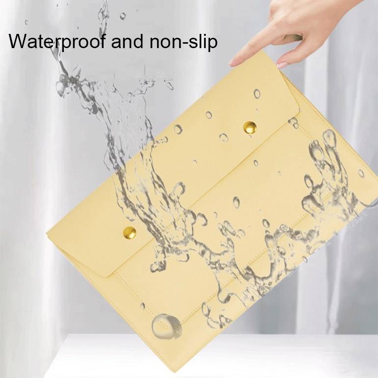 S178 3 In 1 Leather Waterproof Laptop Liner Bag, Size: 15 inches(Avocado Green)