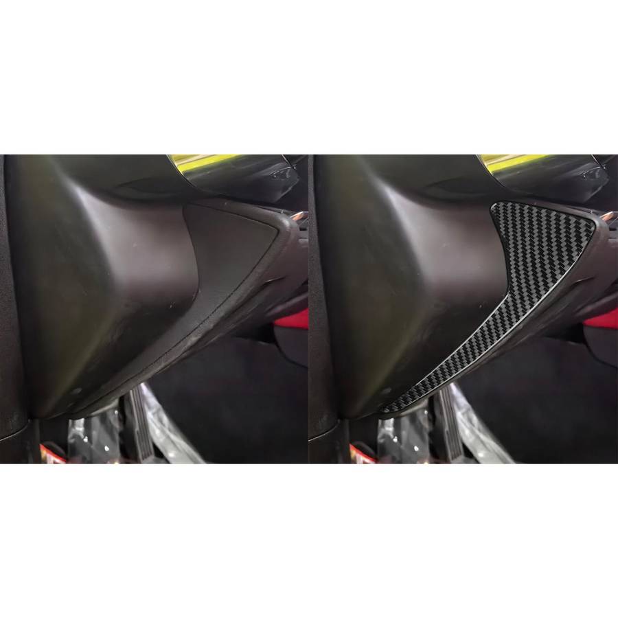 For Chevrolet Corvette C8 2pcs /Set Front Groove Side Decoration Sticker(Black)