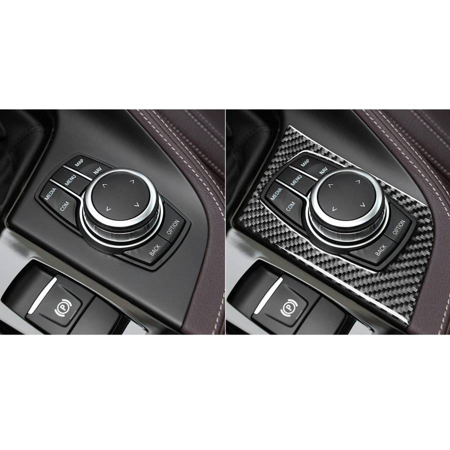 For BMW X1 F48/X2 F39 Left-Hand Drive Multimedia Knob Panel Sticker(Black)
