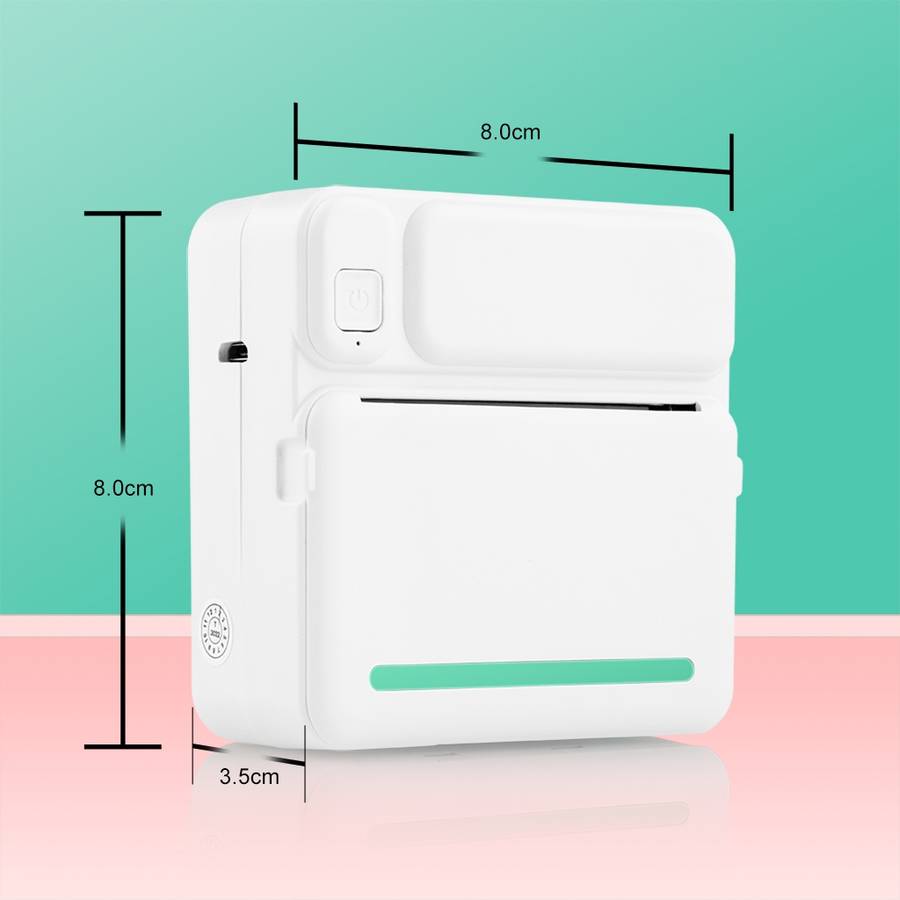 C19 200DPI Student Homework Printer Bluetooth Inkless Pocket Printer Pink