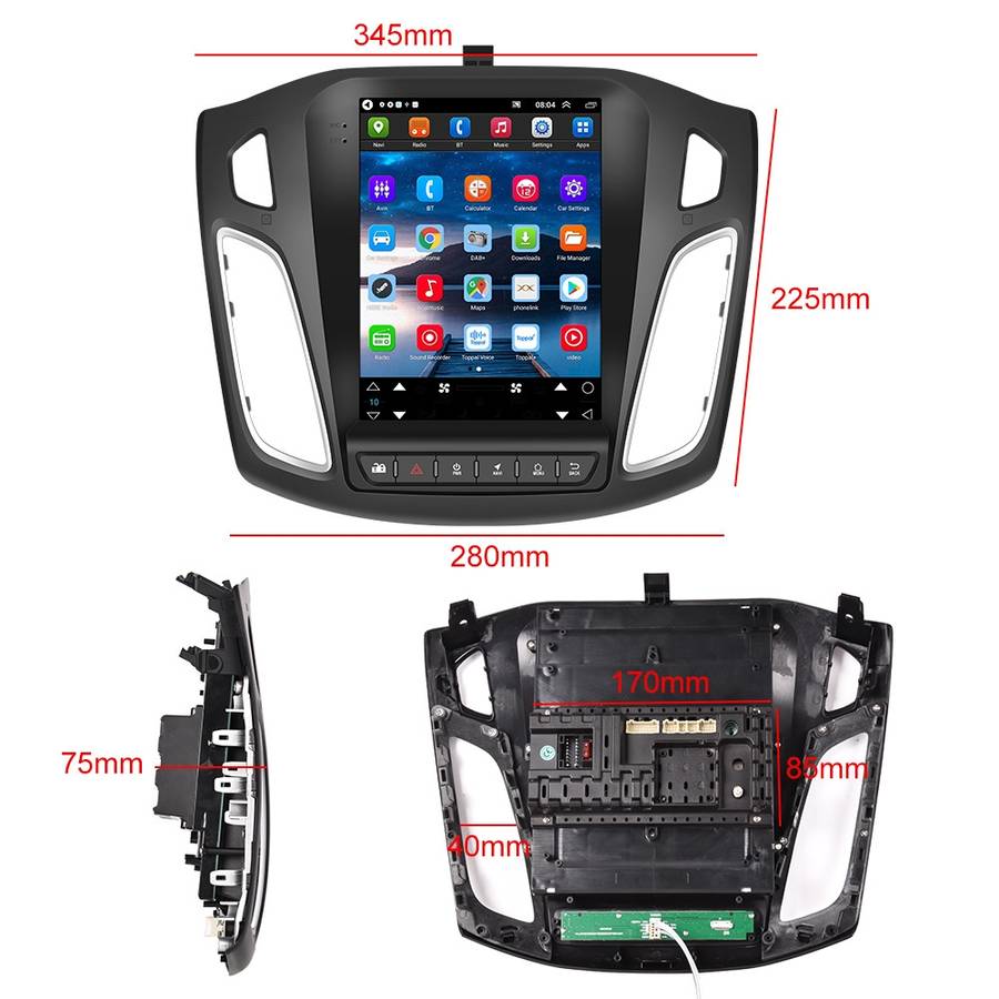 For Ford Focus 9.7 inch Android WiFi Car Integrated Machine, Style: Standard(2+64G)