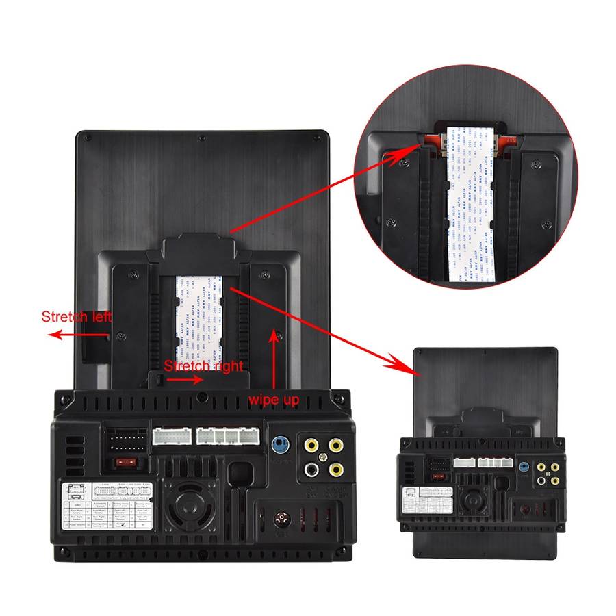 9520C Double Spindle 9.5 inch Vertical Screen Car MP5 Player, Style: Standard+12 Light Camera