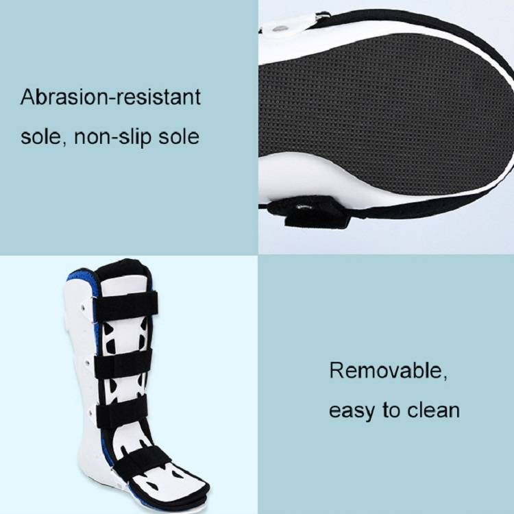 Calf Ankle Fracture Sprain Fixation Brace Plaster Shoe Foot Support Brace, Size: S Left(Long Versio