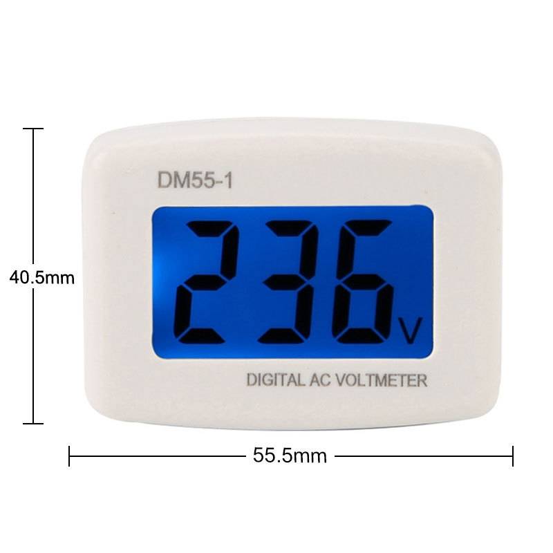 DM55-1 AC 110V- 220V LCD Digital Voltmeter Voltage Tester Detector Meter US Plug