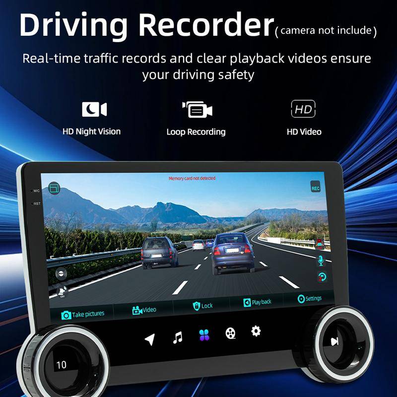 10.1 inch IPS Display + 2.5D Touch Screen Bluetooth FM Radio Car Navigation Machine, Memory: 1+32G