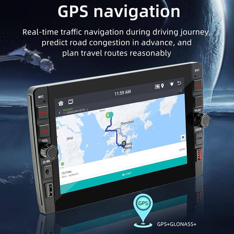 8 inch Bluetooth FM Radio Car MP5 Android Navigation Machine, Memory: 1+32G