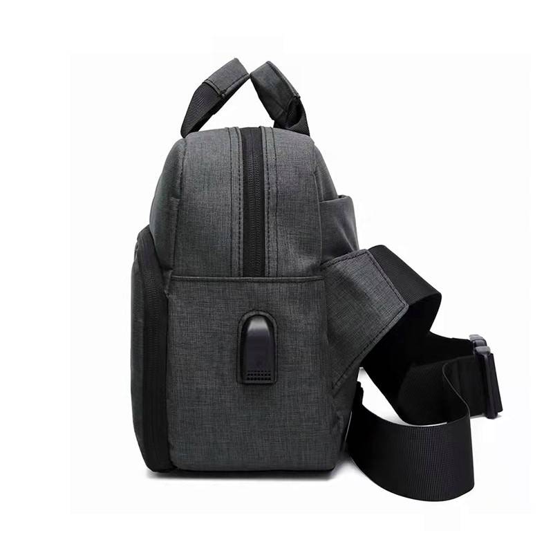 SLR Camera Bag Men Crossbody  Photography Bag Waterproof Carrying Case with USB Charging Port,